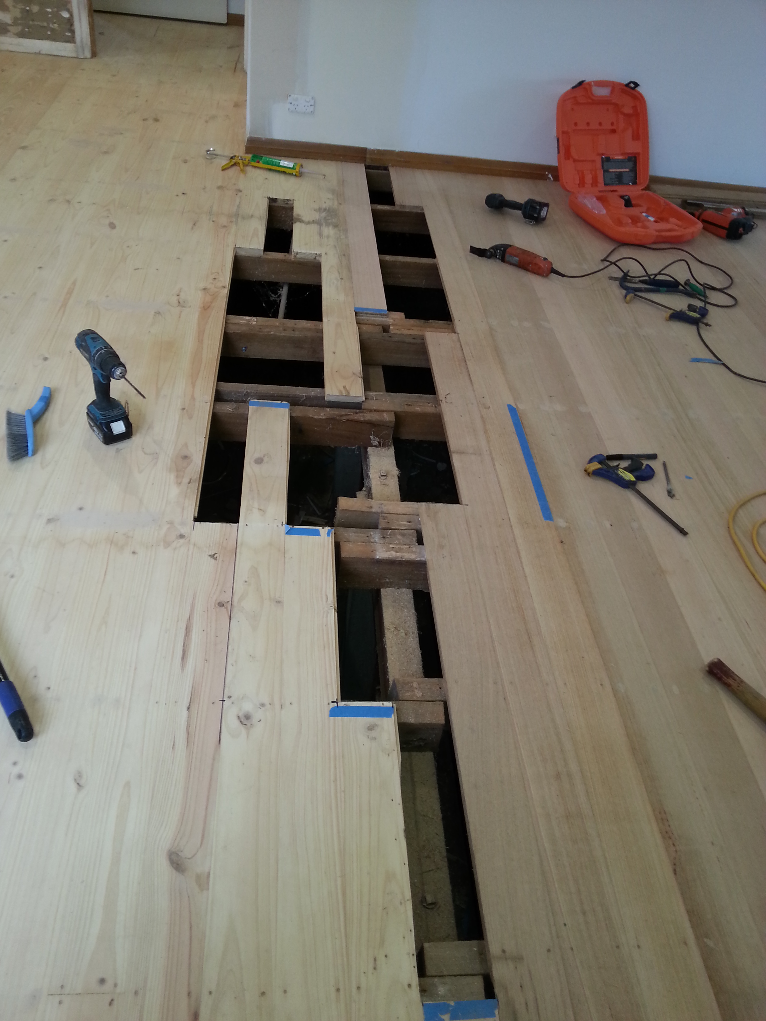 repairing a patch of boards