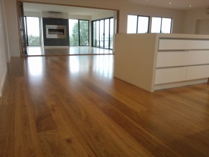 Spotted gum satin wide board